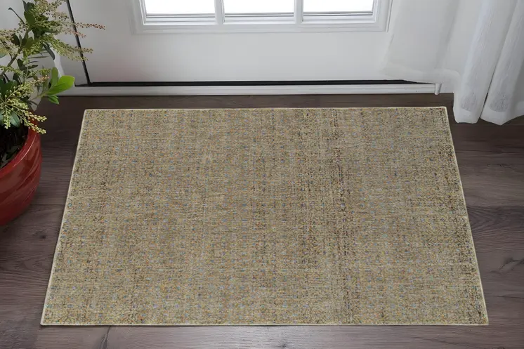 3' X 5' Blue and Silver Geometric Power Loom Area Rug