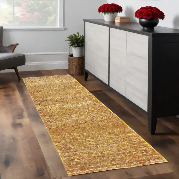 8' Brown Runner Rug