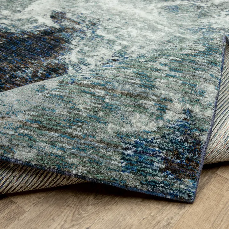 8' X 11' Gray Abstract Power Loom Area Rug