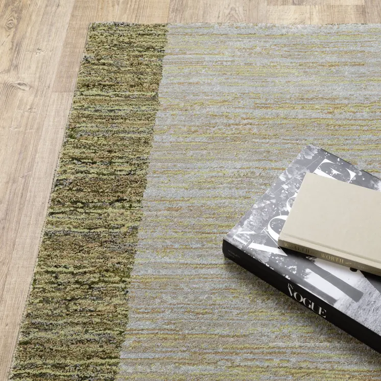 8' Blue And Beige Geometric Runner Rug