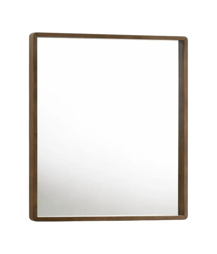 40" Brown Wood Framed Accent Mirror