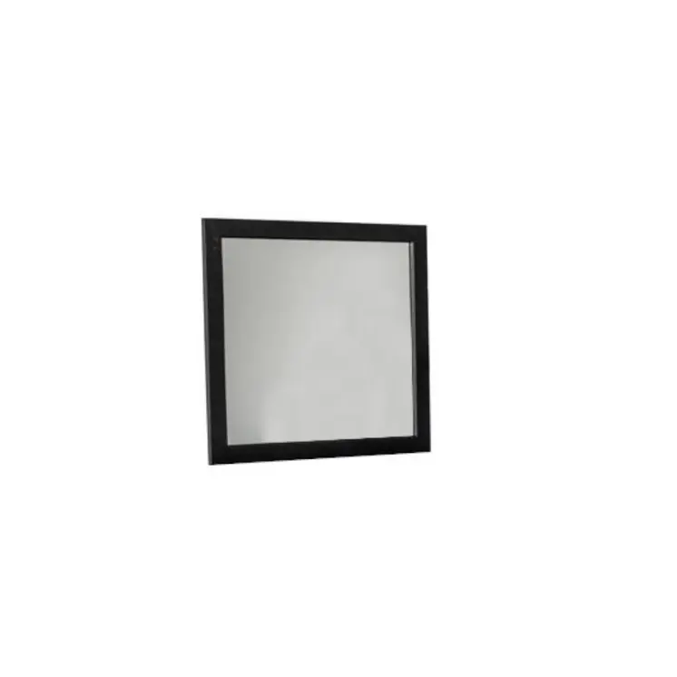 28" Dark Brown Solid Wood Framed Accent Mirror