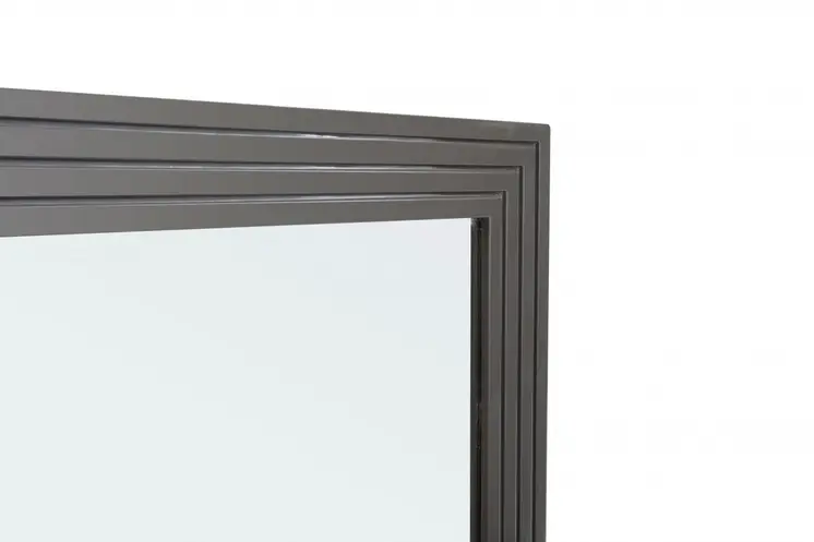 36" Gray Wood Framed Accent Mirror