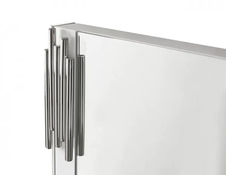 43" White Steel Framed Accent Mirror