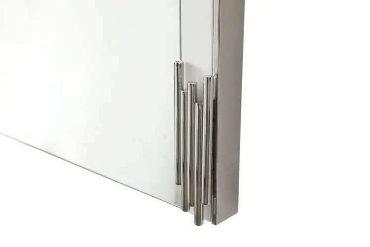43" White Steel Framed Accent Mirror