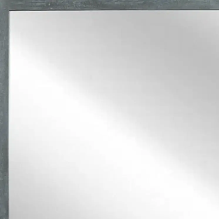 40" Dark Gray Solid Wood Framed Accent Mirror
