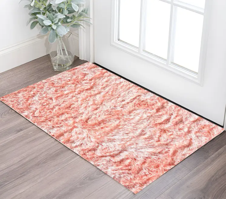 2' X 3' Pink Shag Tufted Handmade Area Rug