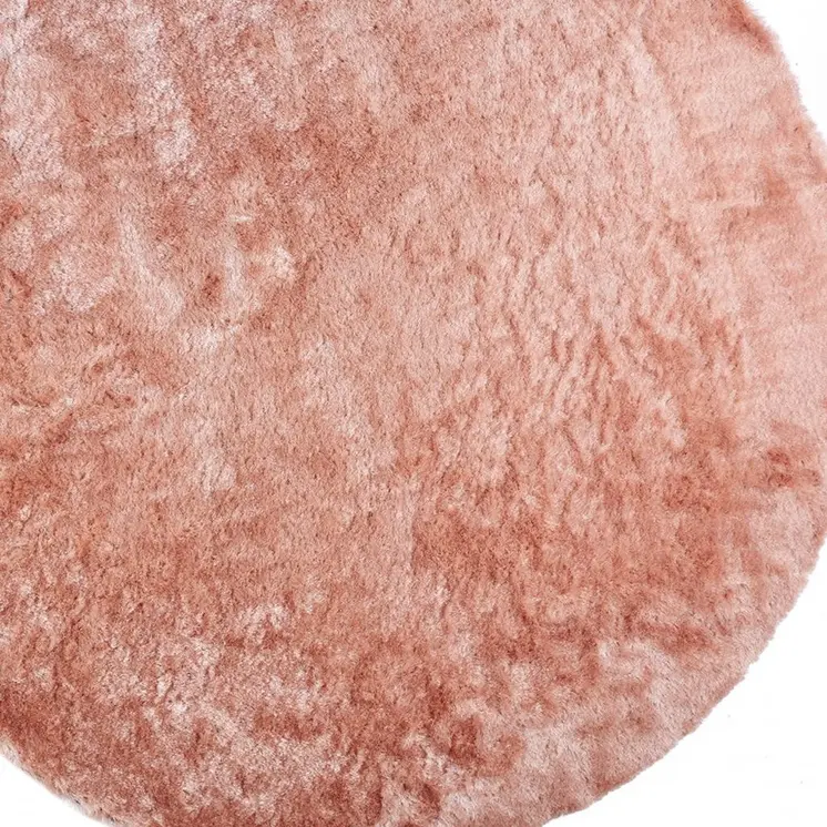 10' Pink Round Shag Tufted Handmade Area Rug