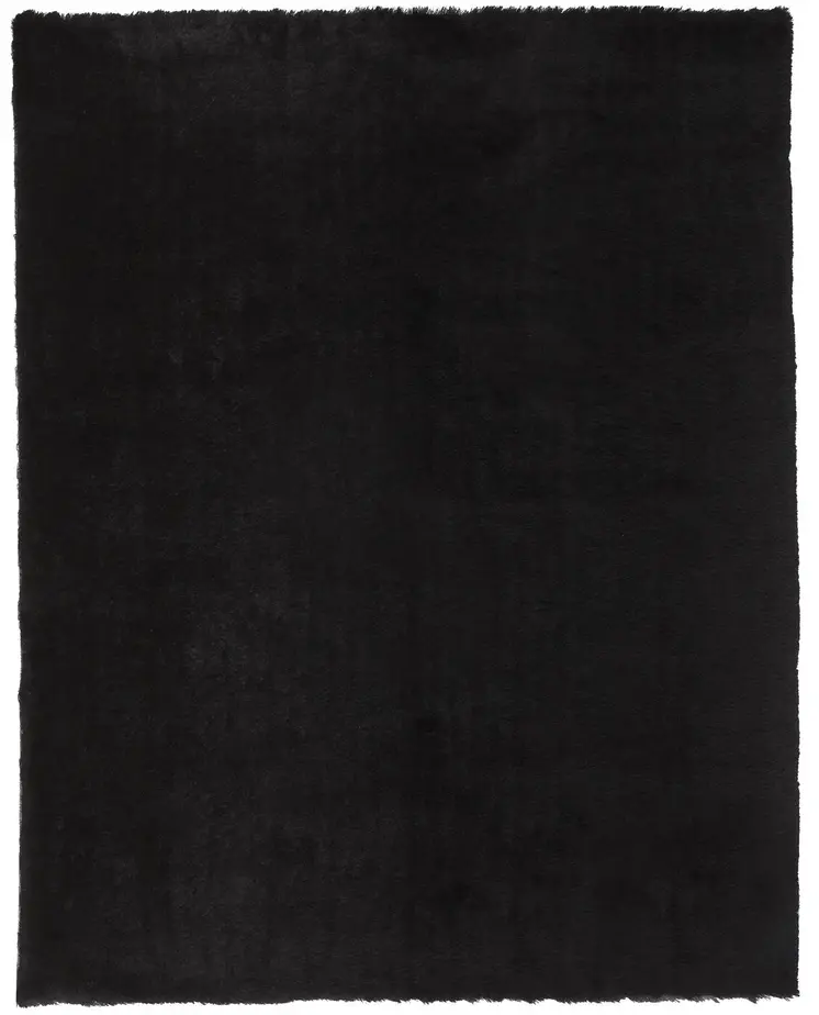 5' X 8' Black Shag Tufted Handmade Area Rug