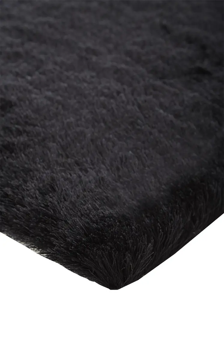8' X 10' Black Shag Tufted Handmade Area Rug