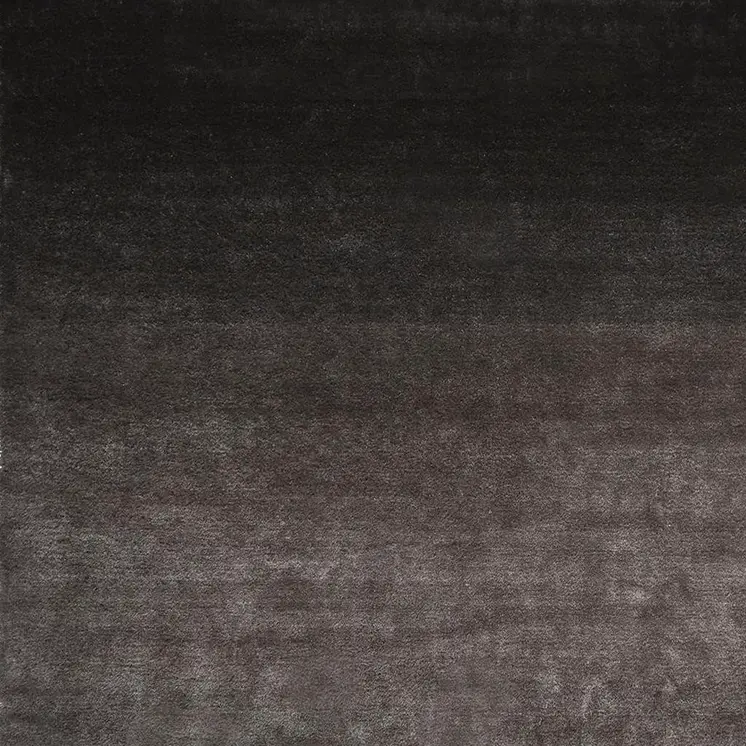 5' X 8' Gray And Black Shag Tufted Handmade Area Rug