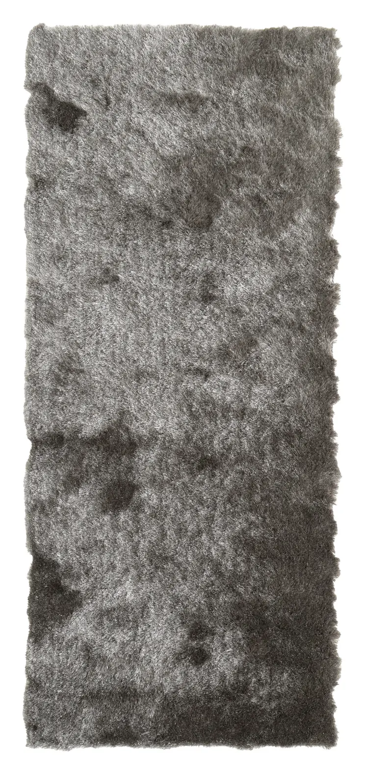6' Charcoal Shag Hand Tufted Runner Rug