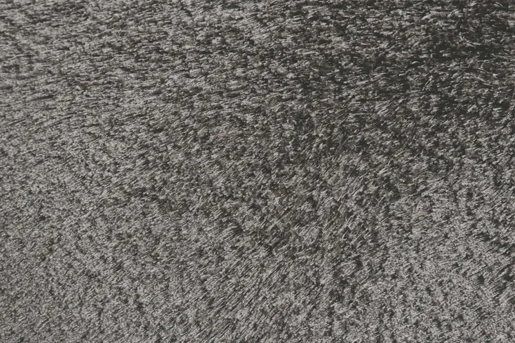 10' Gray And Black Round Shag Tufted Handmade Area Rug