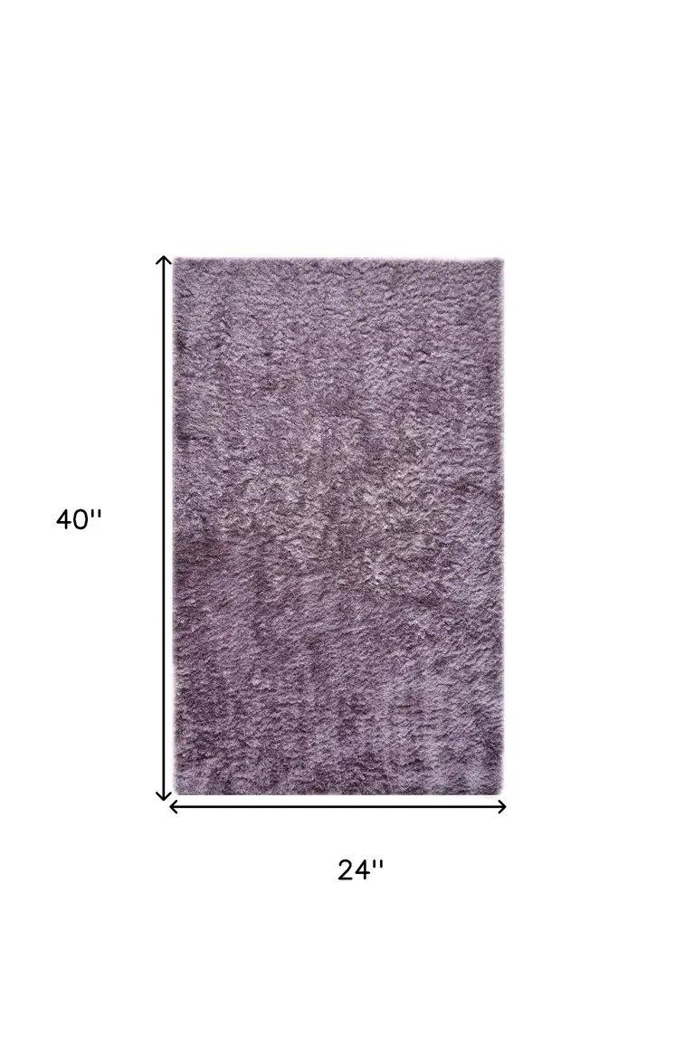 2' X 3' Purple Shag Tufted Handmade Area Rug