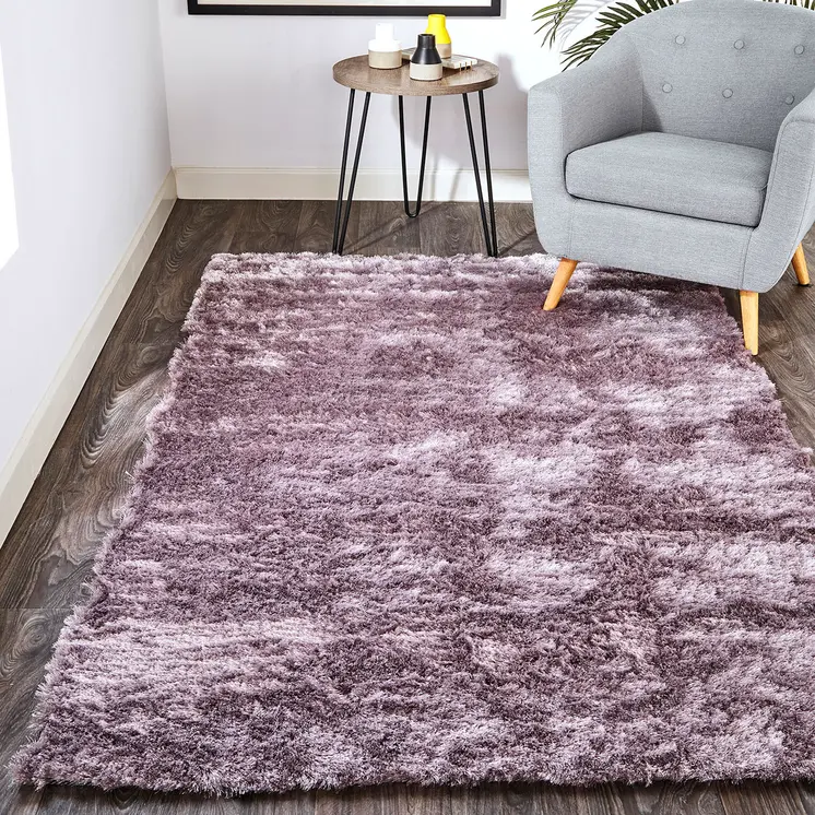2' X 3' Purple Shag Tufted Handmade Area Rug