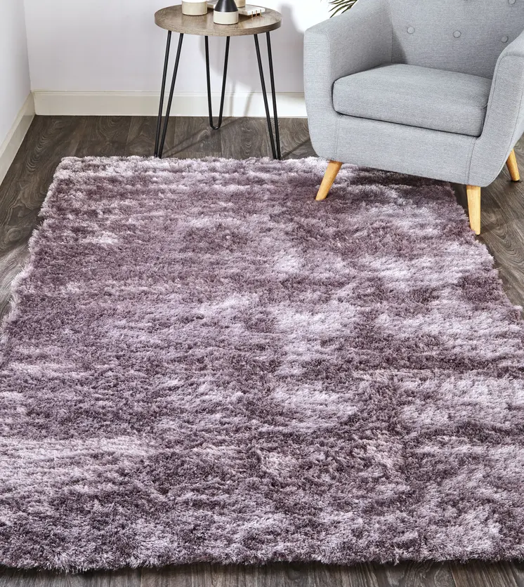 2' X 3' Purple Shag Tufted Handmade Area Rug