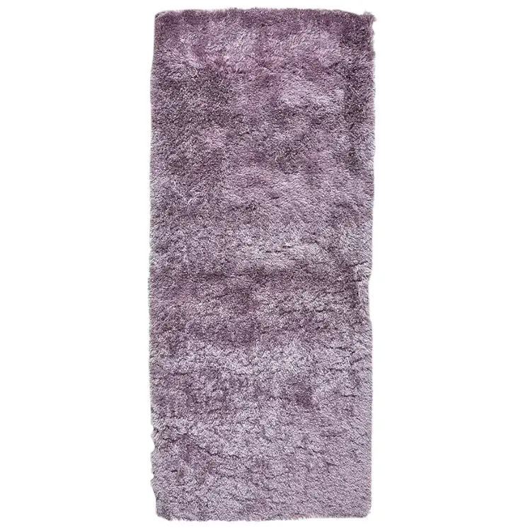 6' Purple Shag Tufted Handmade Runner Rug