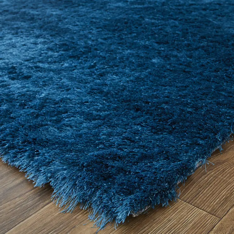 2' X 3' Blue And Green Shag Tufted Handmade Area Rug