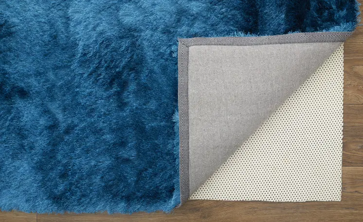 2' X 3' Blue And Green Shag Tufted Handmade Area Rug