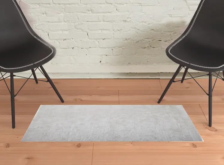 2' X 3' White Shag Tufted Handmade Area Rug