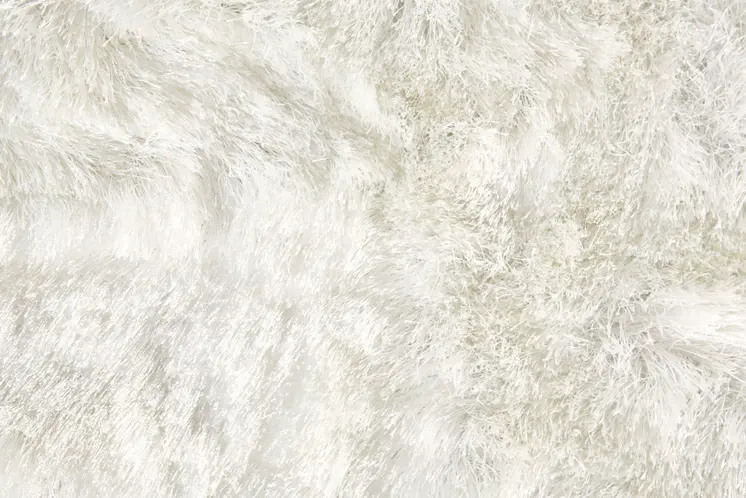 5' X 8' White Shag Tufted Handmade Area Rug