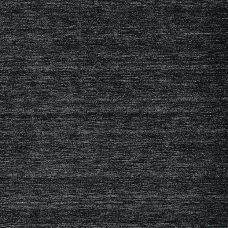 5' X 8' Black Wool Hand Woven Area Rug