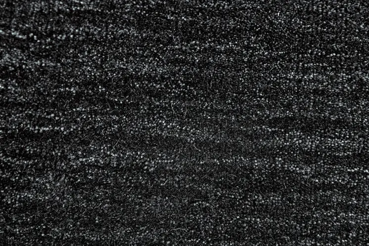 8' Black Round Wool Hand Woven Area Rug