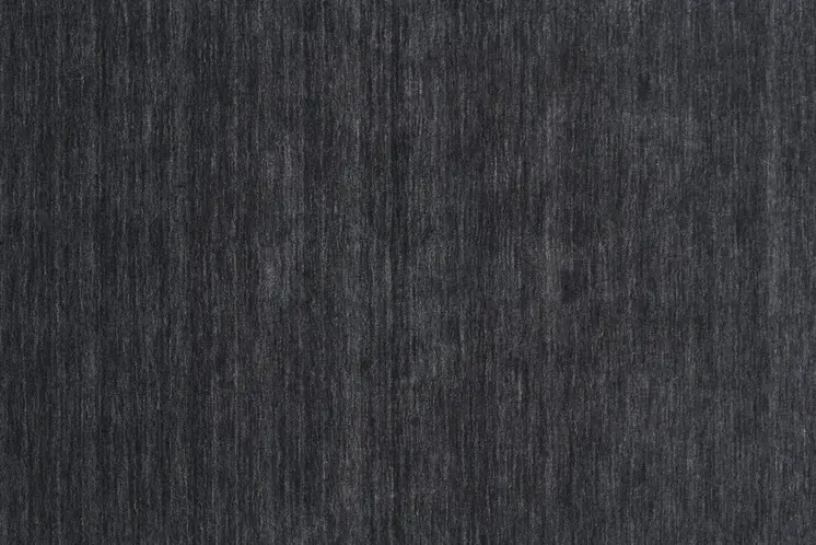 8' Black Round Wool Hand Woven Area Rug
