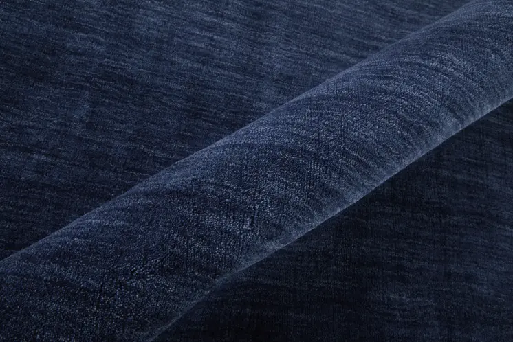 8' X 11' Blue Wool Hand Woven Area Rug