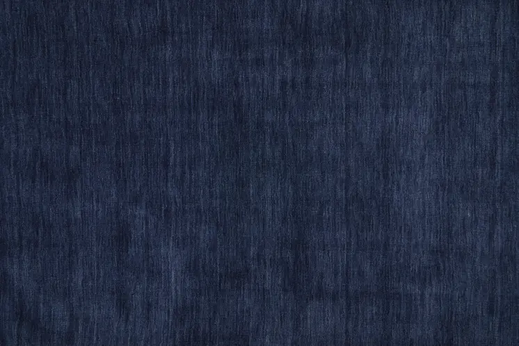 8' Blue Round Wool Hand Woven Area Rug