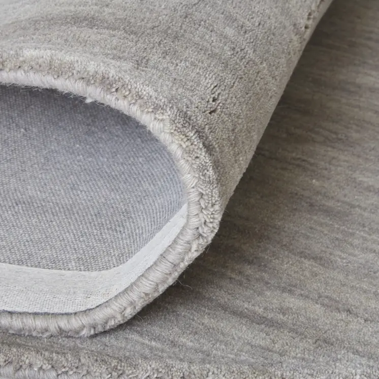 2' X 3' Gray and Ivory Wool Hand Woven Area Rug