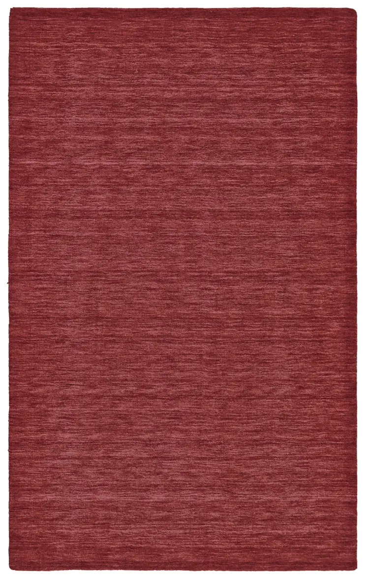 8' X 11' Red Wool Hand Woven Area Rug