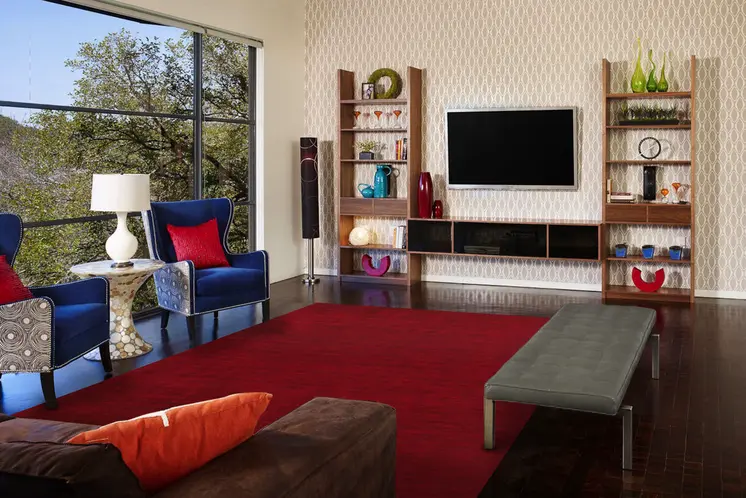 10' X 13' Red Wool Hand Woven Area Rug