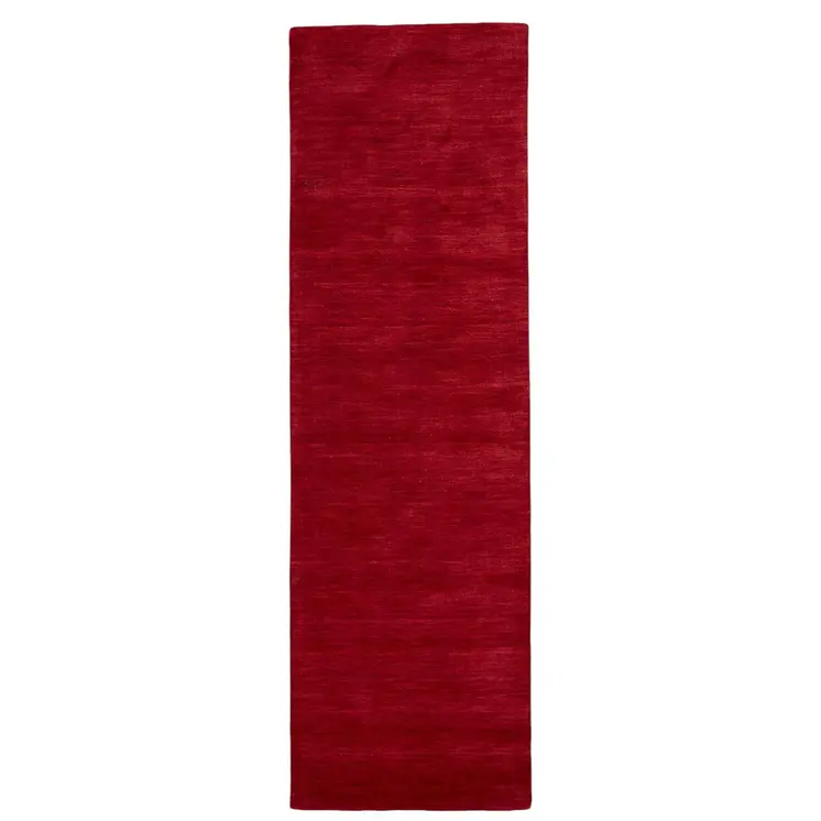 8' Red Hand Woven Runner Rug