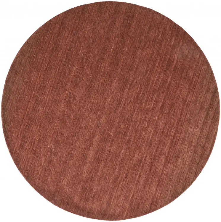 10' Orange and Red Round Wool Hand Woven Area Rug