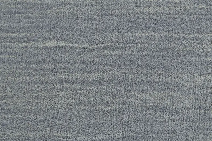 8' X 11' Blue and Gray Wool Hand Woven Area Rug