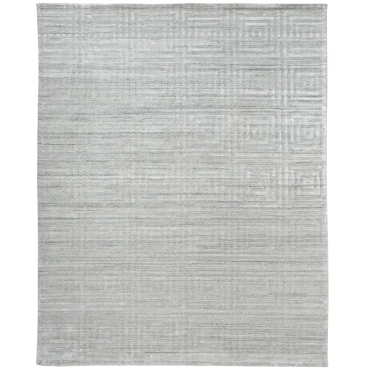 2' X 3' Ivory Geometric Hand Woven Area Rug