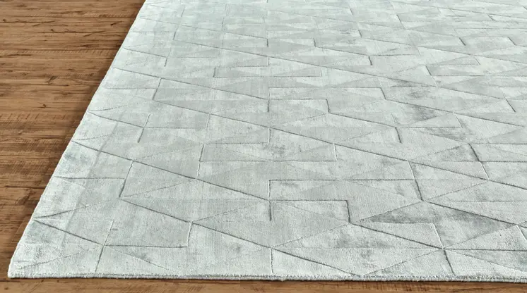 5' X 8' Gray Geometric Hand Woven Area Rug