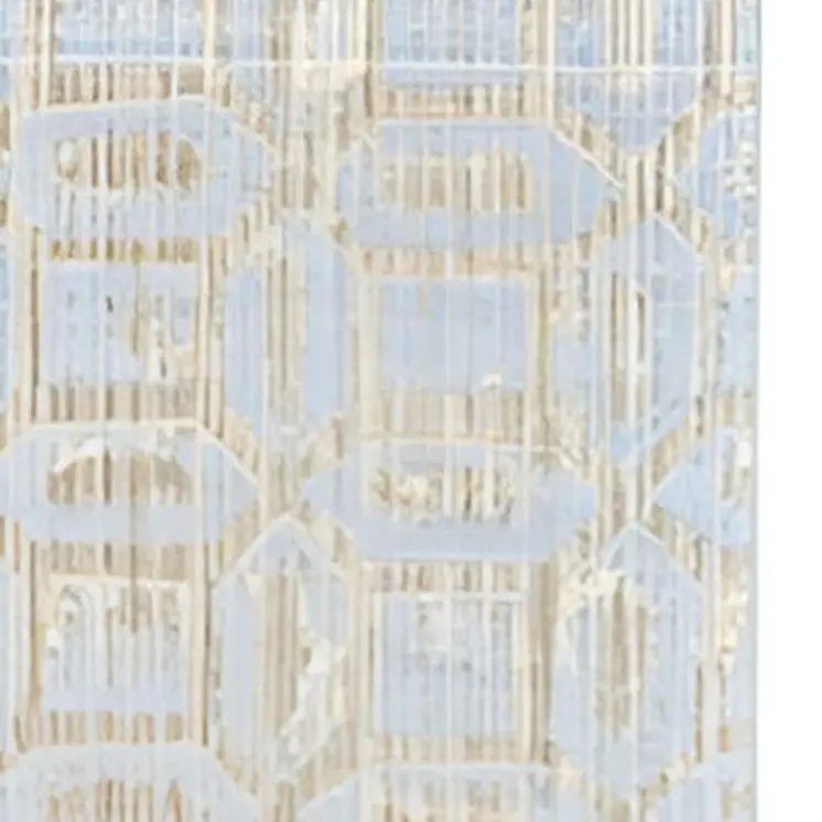 8' Blue Taupe And Ivory Floral Distressed Stain Resistant Runner Rug