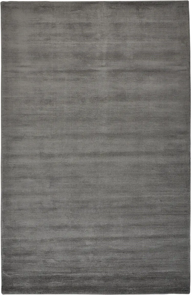 2' X 3' Gray And Black Hand Woven Area Rug