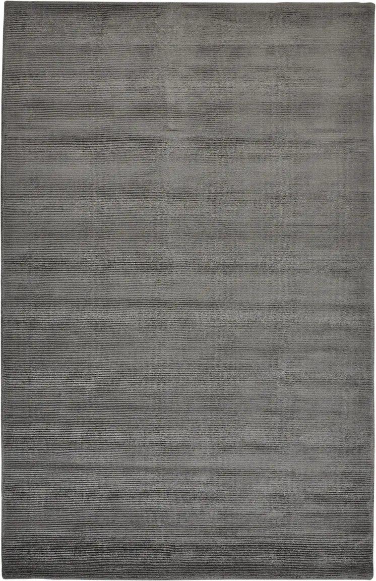 2' X 3' Gray And Black Hand Woven Area Rug