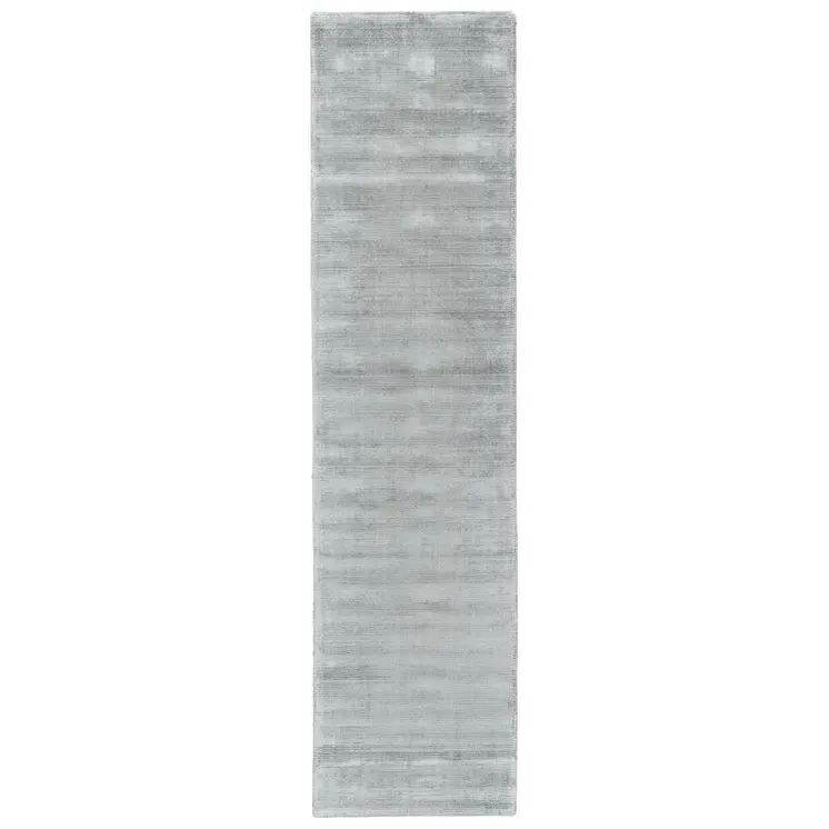 10' Gray Hand Woven Runner Rug
