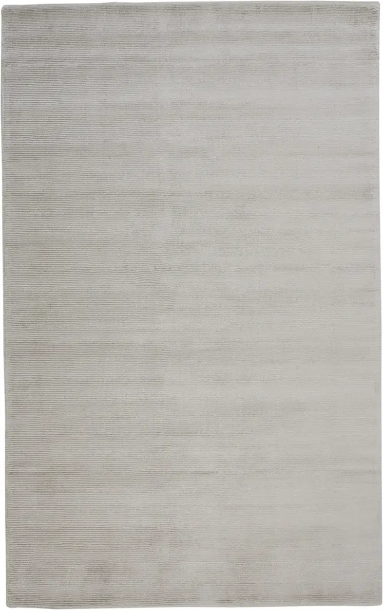 2' X 3' Gray And Silver Hand Woven Distressed Area Rug