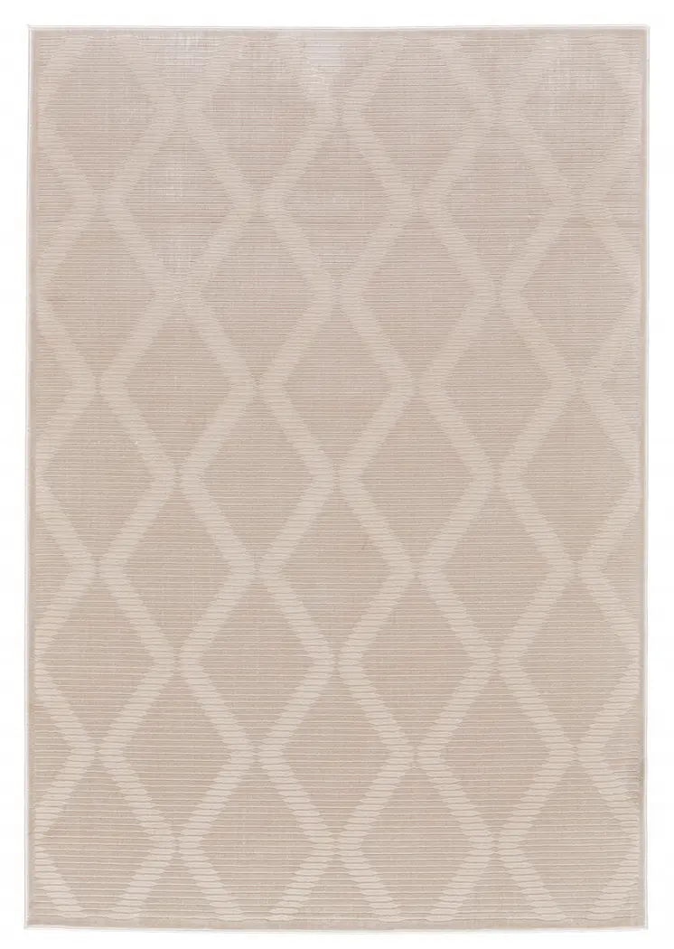 5' X 8' Ivory Geometric Area Rug