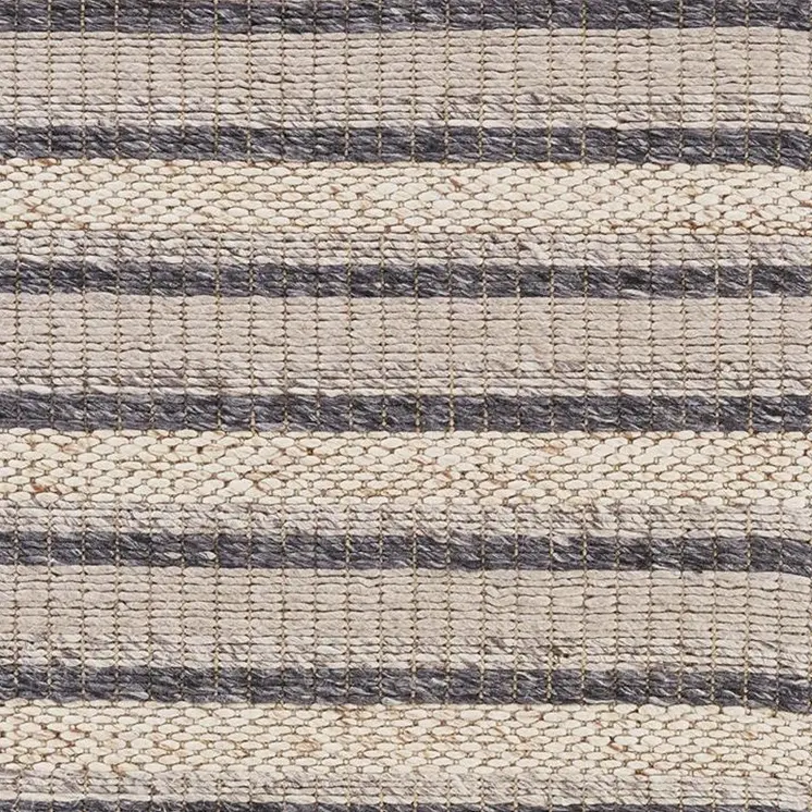 12' X 15' Gray and Ivory Wool Hand Woven Area Rug