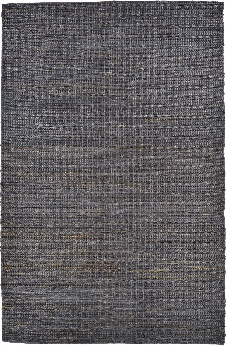 4' X 6' Brown Blue And Taupe Hand Woven Area Rug