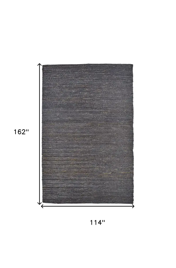 10' X 13' Brown Blue And Taupe Hand Woven Area Rug