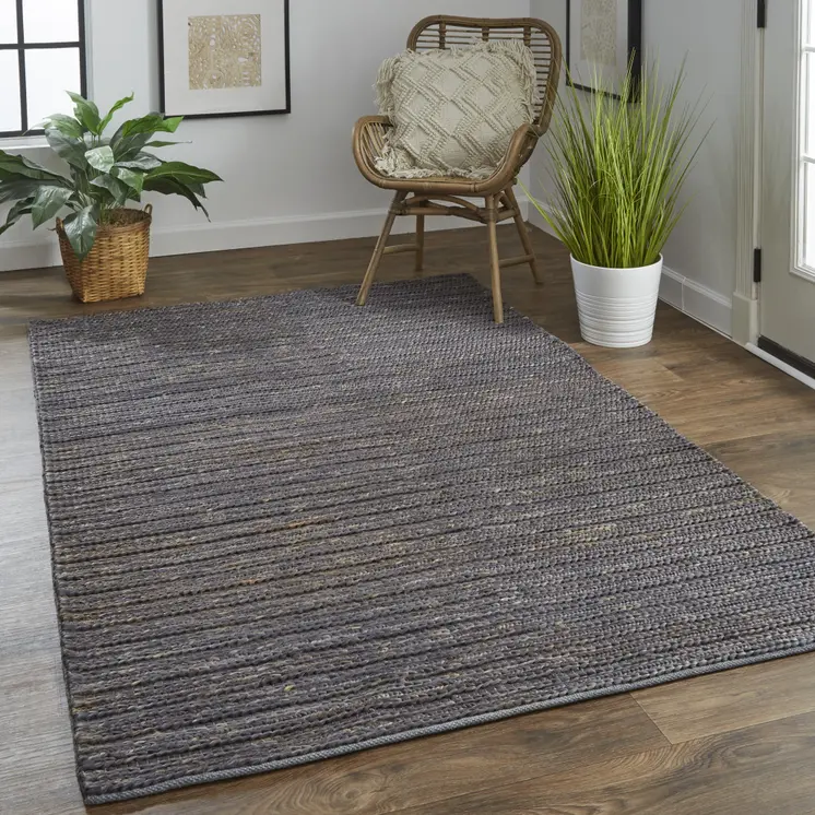 10' X 13' Brown Blue And Taupe Hand Woven Area Rug