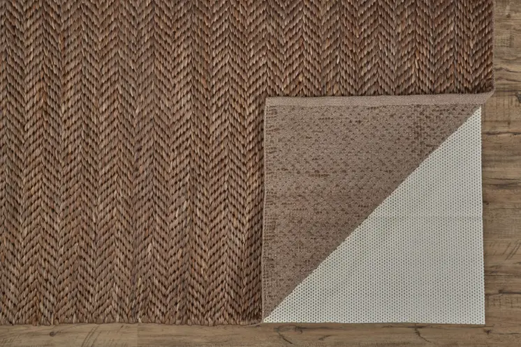 5' X 8' Brown And Gray Hand Woven Area Rug