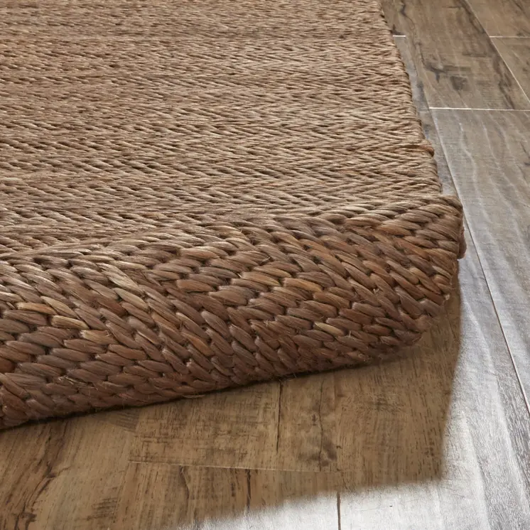 5' X 8' Brown And Gray Hand Woven Area Rug